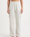 Sajiero Cotton Terry Cargo Trouser - White
