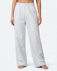 Sajiero Cotton Terry Wide Leg Trouser - White