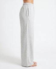 Sajiero Cotton Terry Wide Leg Trouser - White