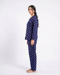 Sajiero Linen Pajama Suit - Night Heart