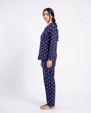 Sajiero Linen Pajama Suit - Night Heart