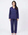 Sajiero Linen Pajama Suit - Night Heart