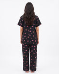 Sajiero Linen Pajama Suit - Floral Dusk