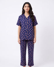 Sajiero Linen Pajama Suit - Juicy Heart