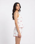 Sajiero Cotton Cami Set - Red Velvet