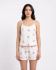 Sajiero Cotton Cami Set - Red Velvet