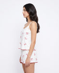 Sajiero Cotton Cami Set - Red Velvet