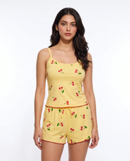 Sajiero Cami Set - Cherry Breeze - Yellow