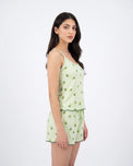 Sajiero Cotton Cami Set - Avocado