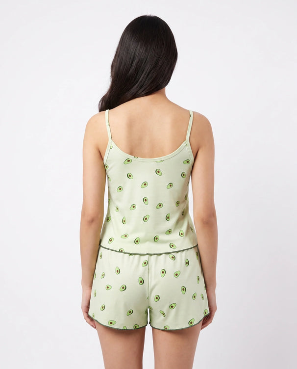 Sajiero Cotton Cami Set - Avocado