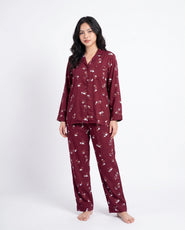Sajiero Linen Pajama Suit - Botanica