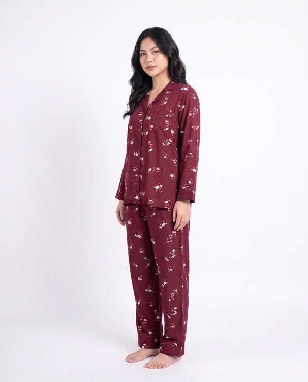Sajiero Linen Pajama Suit - Botanica