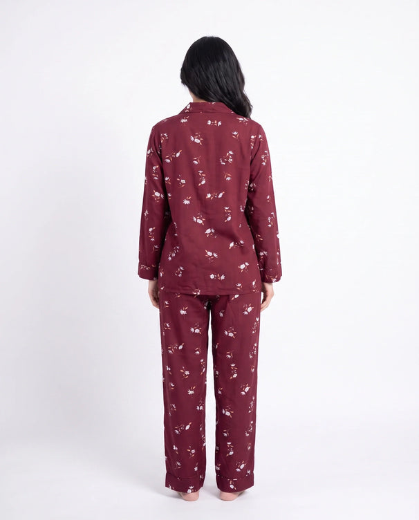 Sajiero Linen Pajama Suit - Botanica