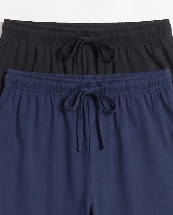 Sajiero Pack of 2 Trousers - Comfy Sleep - Black & Blue