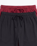 Sajiero Pack of 2 Trousers - Comfy Sleep - Black & Maroon