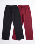 Sajiero Pack of 2 Trousers - Comfy Sleep - Black & Maroon