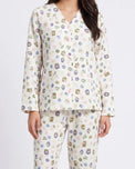 Sajiero Summer Crinkled Pajama Suit - Pastel Bloom