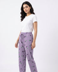 Sajiero Cotton Trouser - Cherry Daze - Purple