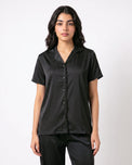 Sajiero Silk PJ Set - Rosia - Black