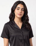 Sajiero Silk PJ Set - Rosia - Black