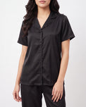 Sajiero Silk PJ Set - Rosia - Black