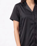 Sajiero Silk PJ Set - Rosia - Black