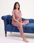 Sajiero Silk PJ Set - Rosia - Champagne