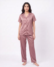 Sajiero Silk PJ Set - Rosia - Champagne