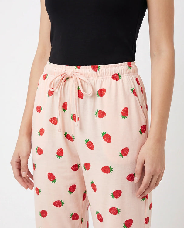 Sajiero Cotton Trouser - Berry Daze