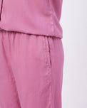 Sajiero Half Sleeves PJ Set - Linen Comfort - Pink