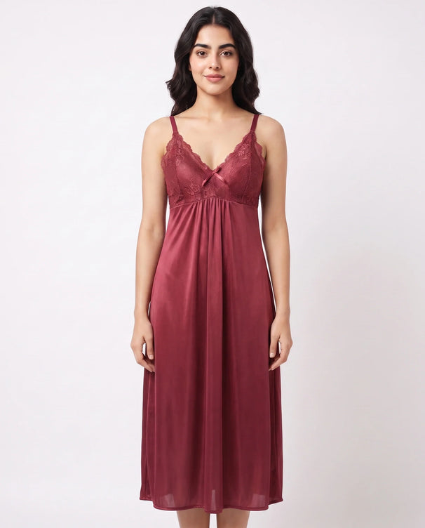 Sajiero Gown Set - Marelle - Maroon
