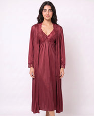 Sajiero Gown Set - Marelle - Maroon