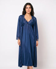 Sajiero Gown Set - Marelle - Navy Blue