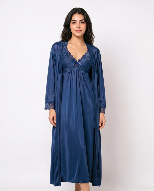 Sajiero Gown Set - Marelle - Navy Blue