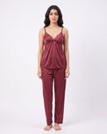 Sajiero Gown Set - Zera - Maroon