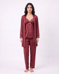 Sajiero Gown Set - Zera - Maroon