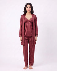 Sajiero Gown Set - Zera - Maroon