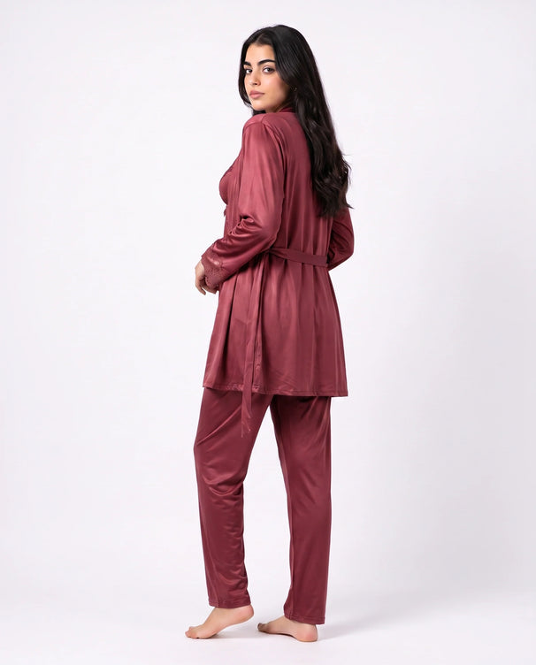 Sajiero Gown Set - Zera - Maroon