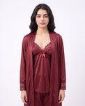 Sajiero Gown Set - Zera - Maroon