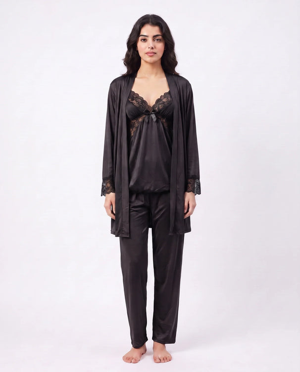 Sajiero Gown Set - Zera - Black