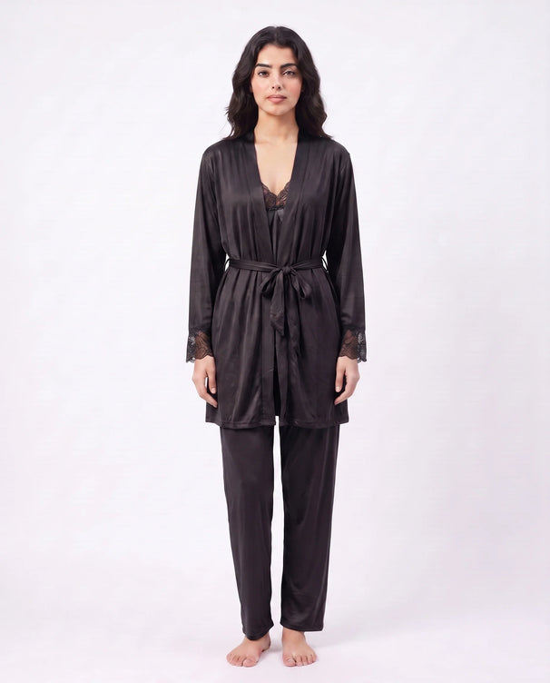 Sajiero Gown Set - Zera - Black
