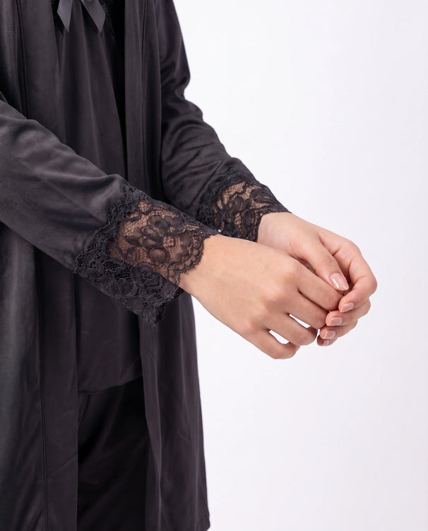 Sajiero Gown Set - Zera - Black