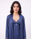 Sajiero Gown Set - Zera - Navy Blue