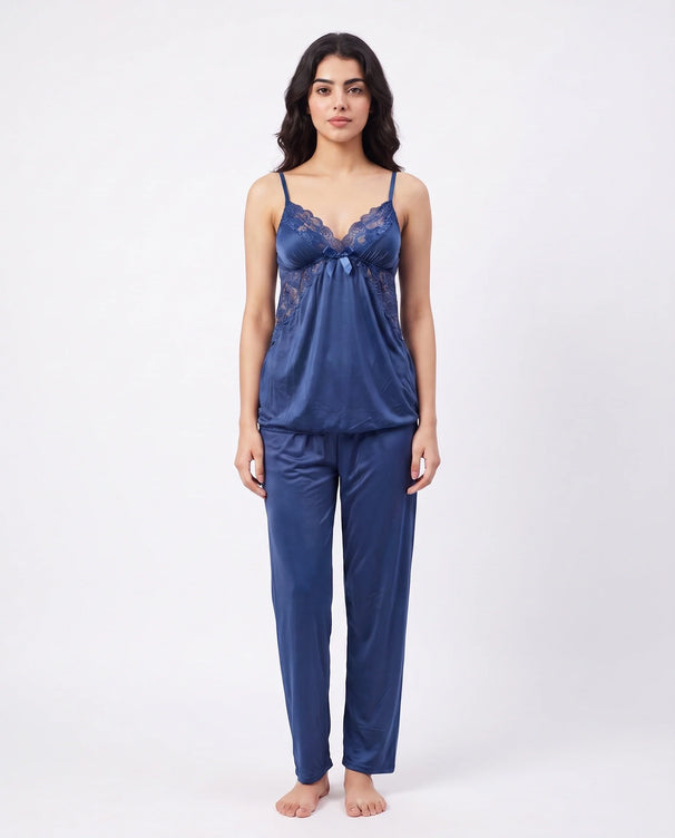 Sajiero Gown Set - Zera - Navy Blue
