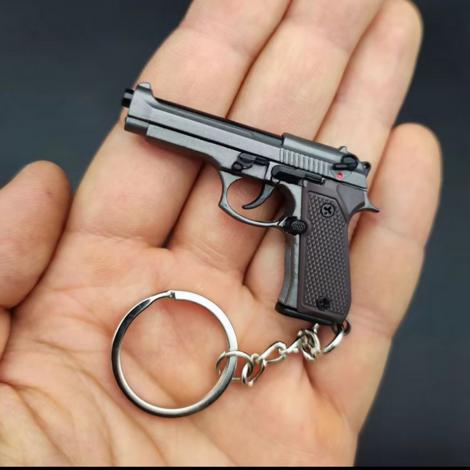Glock mini Toy Full Metal Keychain Keyring and Removable Magazine Random color