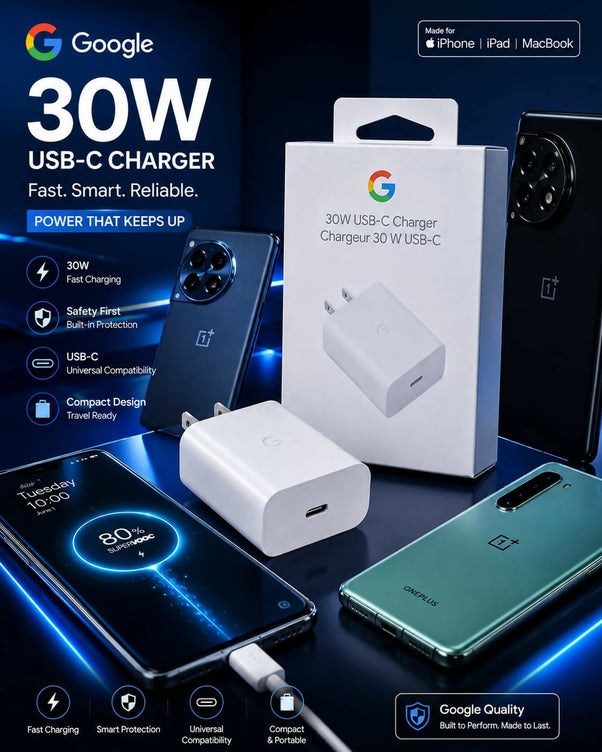FAST 30 W USB-C Fast Charger Power Adapter GOOGLE PIXEL