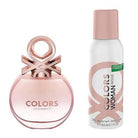 Benetton Colors Rose Set EDT 80ml + Deodorant 150ml For Women (8433982024740)