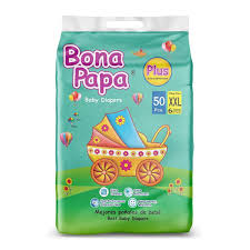Bona Papa Plus Baby Diaper XXL Size 6 Pack 50 Pcs