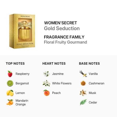 Women'Secret Gold Seduction Eau De Parfum for Women 100ml (8411114054919)
