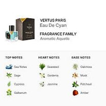 Vertus Eau De Cyan Eau De Parfum Unisex 100ml (3612345679291)